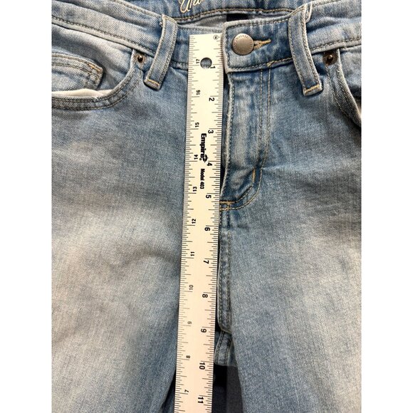 Universal Thread Tapered Leg Jeans Slim Fit Distressed Acid Wash Blue Size 4/27R - Picture 6 of 10